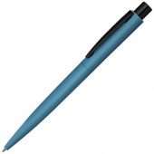 Ручка шариковая металлическая LUMOS M soft-touch, голубой/черный, арт. 019703603