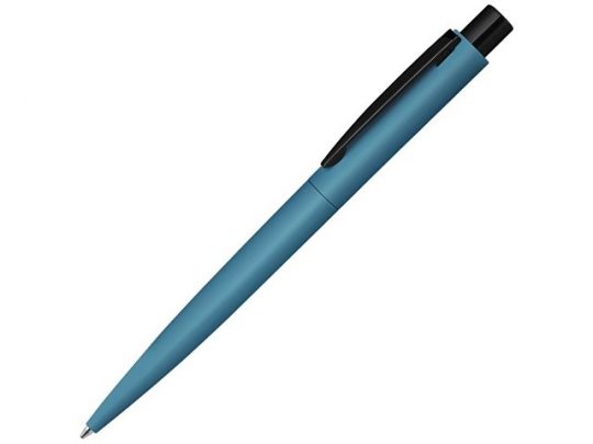 Ручка шариковая металлическая LUMOS M soft-touch, голубой/черный, арт. 019703603