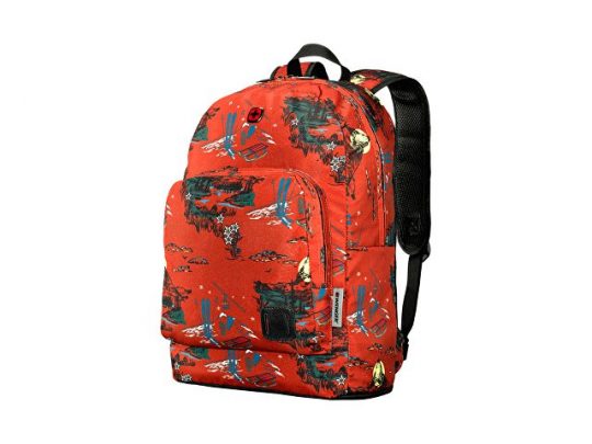 Рюкзак Crango WENGER 16», кирпичный с рисунком Альпы, полиэстер, 31x17x46 см, 24 л, арт. 019677203