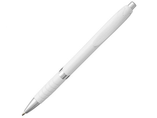 Шариковая ручка Turbo в белом корпусе, белый, синие чернила (синие чернила), арт. 019642703