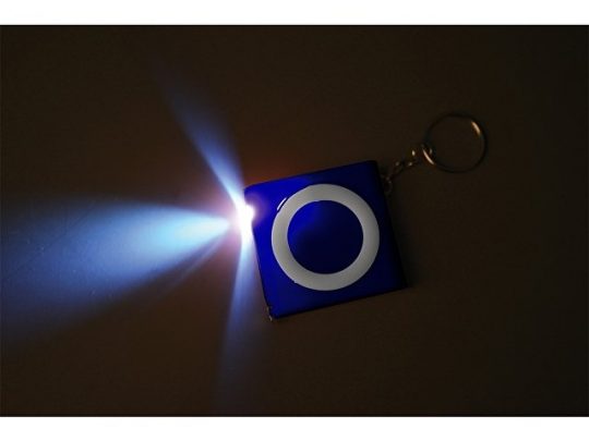 Брелок-рулетка с фонариком. 1 м., синий/белый (1м), арт. 019655303
