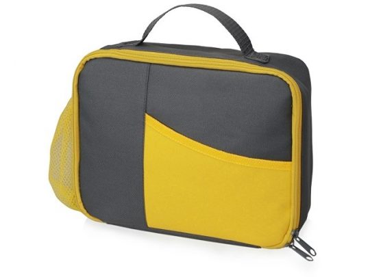 Изотермическая сумка-холодильник Breeze для ланч-бокса, серый/желтый, арт. 019692003