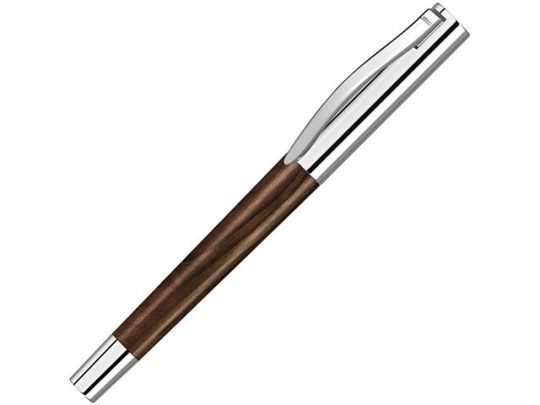Ручка-роллер TITAN WOOD R, синий, 0.7 мм, коричневый/серебряный, арт. 019691403