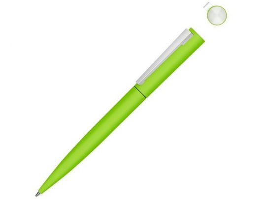 Металлическая шариковая ручка soft touch Brush gum, светло-зеленый, арт. 019772603