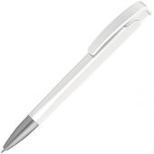 Шариковая ручка с геометричным корпусом из пластика Lineo SI, белый, арт. 019764103