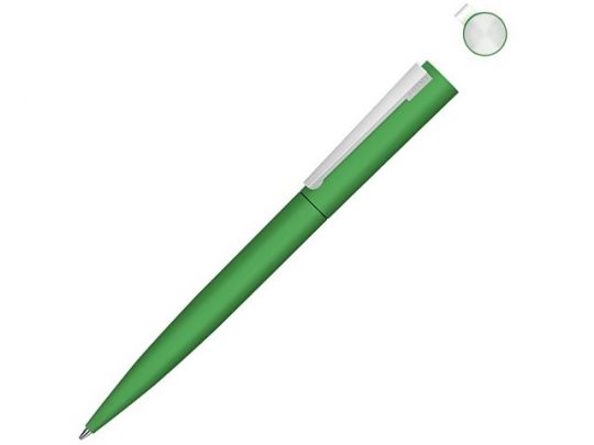 Металлическая шариковая ручка soft touch Brush gum, зеленый, арт. 019772503