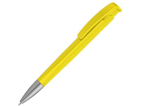 Шариковая ручка с геометричным корпусом из пластика Lineo SI, желтый, арт. 019763903