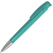 Шариковая ручка с геометричным корпусом из пластика Lineo SI, бирюзовый, арт. 019763703