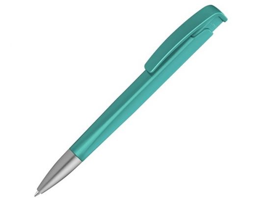 Шариковая ручка с геометричным корпусом из пластика Lineo SI, бирюзовый, арт. 019763703