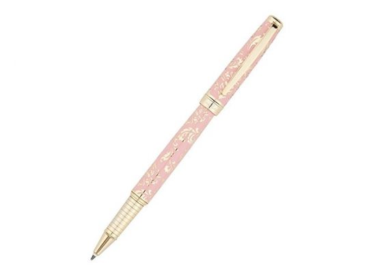 Ручка — роллер Pierre Cardin RENAISSANCE. Цвет — розовый и золотистый. Упаковка В-2., арт. 019918003