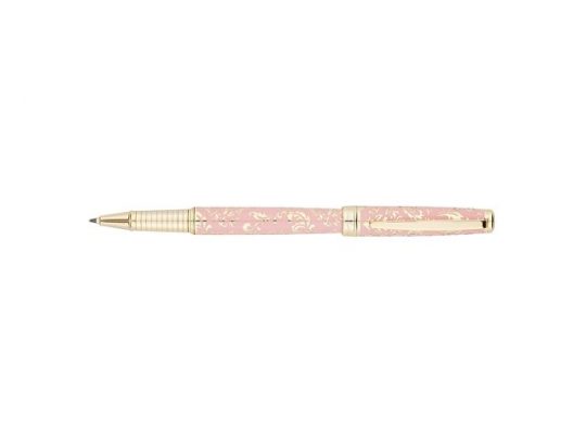 Ручка — роллер Pierre Cardin RENAISSANCE. Цвет — розовый и золотистый. Упаковка В-2., арт. 019918003