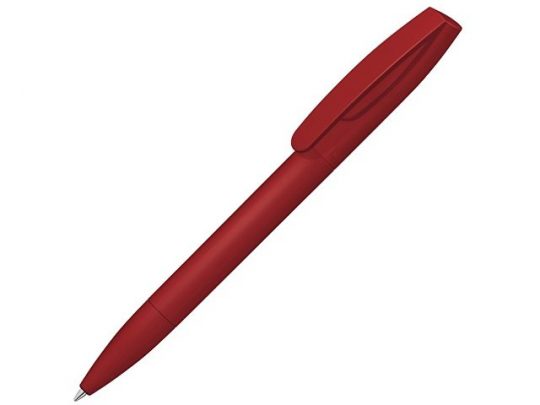 Шариковая ручка Coral Gum  с прорезиненным soft-touch корпусом и клипом., красный, арт. 019755803