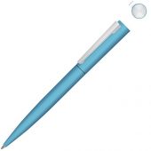 Металлическая шариковая ручка soft touch Brush gum, голубой, арт. 019773003