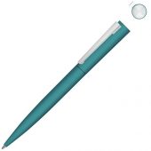 Металлическая шариковая ручка soft touch Brush gum, бирюзовый, арт. 019771803