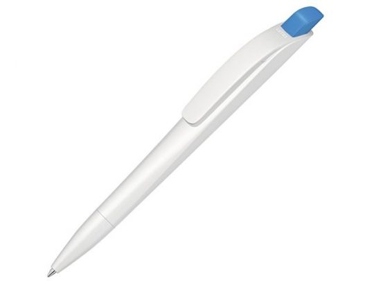 Ручка шариковая пластиковая Stream, белый/голубой, арт. 020083703