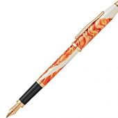 Перьевая ручка Cross Wanderlust Antelope Canyon, перо тонкое F, белый, оранжевый, арт. 020071703