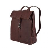 Рюкзак-сумка KLONDIKE DIGGER Mara, натуральная кожа в темно-коричневом цвете, 32,5 x 36,5 x 11 см, арт. 020080003