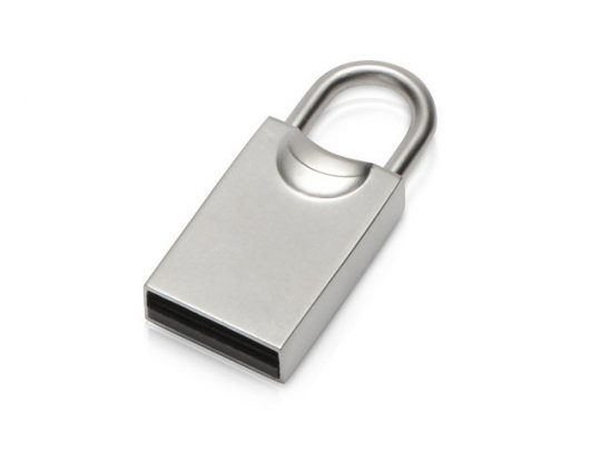 USB-флешка 2.0 на 16 Гб Lock, серебристый, арт. 020067803