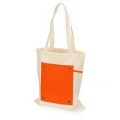 Складная хлопковая сумка для шопинга Gross с карманом, оранжевый, арт. 020053003