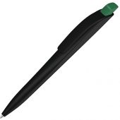 Ручка шариковая пластиковая Stream, черный/зеленый, арт. 020081103
