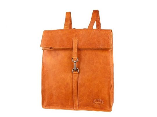 Рюкзак-сумка KLONDIKE DIGGER Mara, натуральная кожа цвета коньяк, 32,5 x 36,5 x 11 см, арт. 020080103