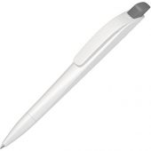 Ручка шариковая пластиковая Stream, белый/серый, арт. 020082903