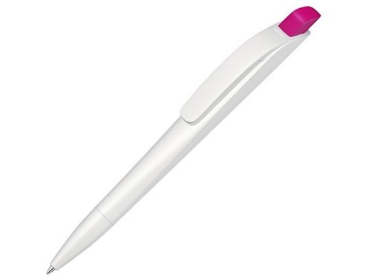 Ручка шариковая пластиковая Stream, белый/розовый, арт. 020083303