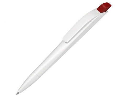 Ручка шариковая пластиковая Stream, белый/красный, арт. 020083203