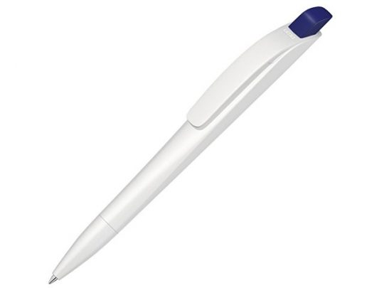 Ручка шариковая пластиковая Stream, белый/темно-синий, арт. 020082403