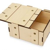 Деревянная подарочная коробка с крышкой Ларчик на бечевке, арт. 020059603
