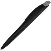Ручка шариковая пластиковая Stream, черный/серый, арт. 020080903