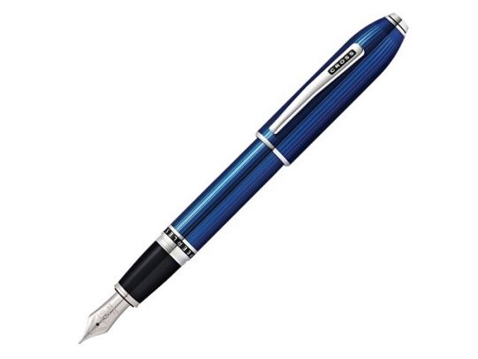 Перьевая ручка Cross Peerless Translucent Quartz Blue Engraved Lacquer, синий, арт. 020071203
