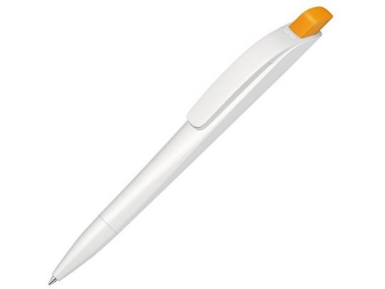 Ручка шариковая пластиковая Stream, белый/охра, арт. 020083503