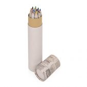 Набор цветных карандашей из газетной бумаги в тубе News, 12шт., арт. 020051903