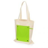 Складная хлопковая сумка для шопинга Gross с карманом, зеленое яблоко, арт. 020053103