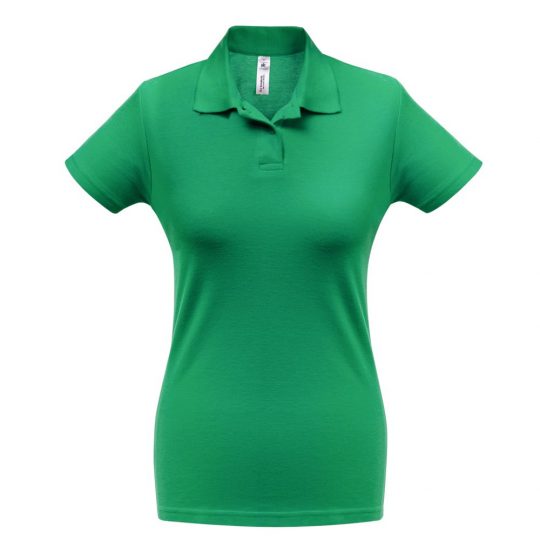 Рубашка поло женская ID.001 зеленая, размер M