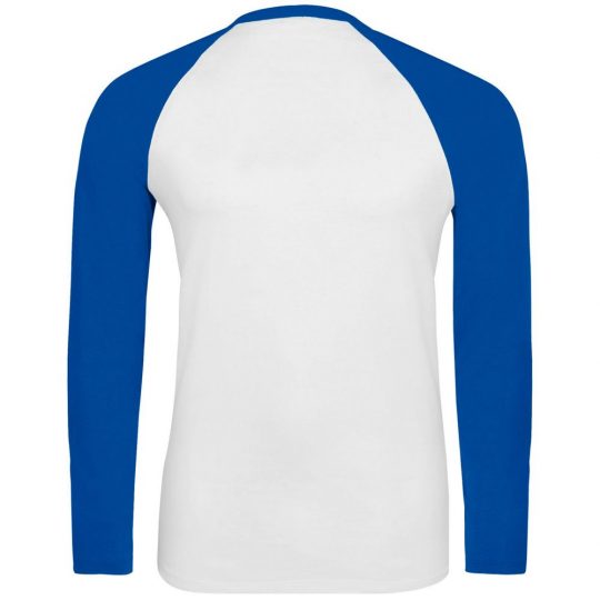 Футболка с длинным рукавом «Дно дна», белая с ярко-синим, размер XL