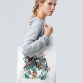 Холщовая сумка Floral, молочно-белая
