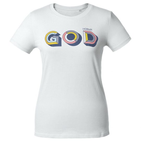Футболка женская «Новый GOD», белая, размер S