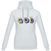 Толстовка с капюшоном «Новый GOD», белая, размер S