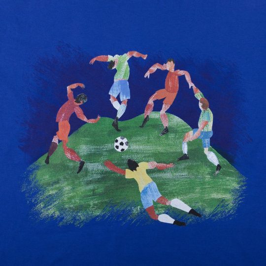 Футболка «Футбол via Матисс» 190, ярко-синяя, размер XXL