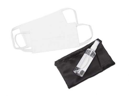 Набор средств индивидуальной защиты в сатиновом мешочке Protect Plus, белый (100 мл), арт. 020746403