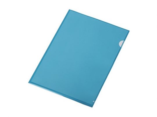 Папка-уголок прозрачный формата  А4 0,18 мм, синий, арт. 020728703