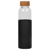Бутылка для воды стеклянная Refine, в чехле, 550 мл, черный, арт. 020654903
