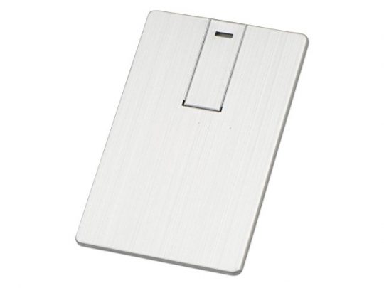 Флеш-карта USB 2.0 64 Gb в виде металлической карты Card Metal, серебристый (64Gb), арт. 020727603