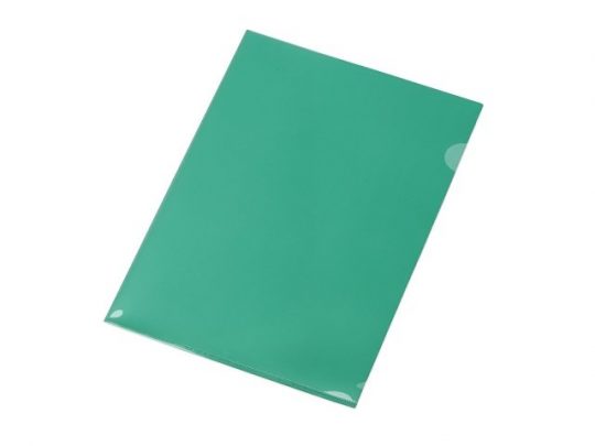 Папка-уголок прозрачный формата А4  0,18 мм, зеленый, арт. 020728503