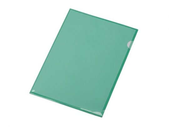 Папка-уголок прозрачный формата А4  0,18 мм, зеленый, арт. 020728503