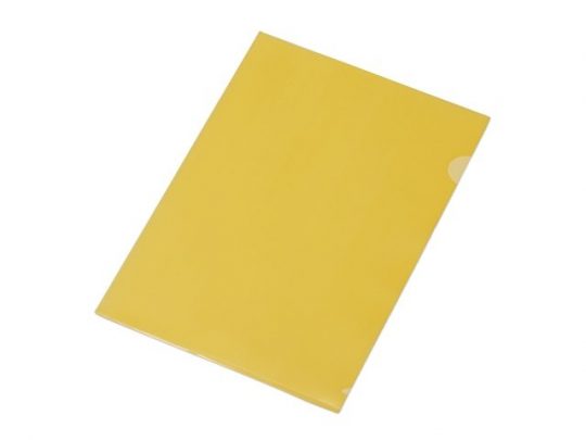 Папка-уголок прозрачный формата А4  0,18 мм, желтый, арт. 020728603