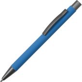 Ручка металлическая soft touch шариковая Tender, голубой/серый, арт. 020813803