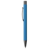 Ручка металлическая soft touch шариковая Tender, голубой/серый, арт. 020813803